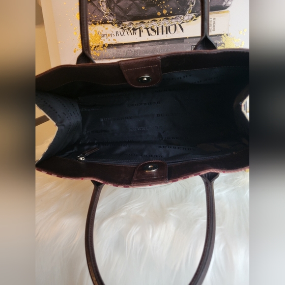 Burberry Nova Check Canvas Hand Bag Vintage RARE - Picture 15 of 16